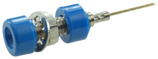 POMONA 4773-6 Test Connector, Tip Jack, 2mm Standard Tip Plug, 1.5 kV, 3 A, Blue