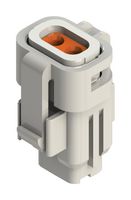 EDAC 560-002-000-211 Connector Housing, IP67, White, 1.3-1.7mm, E-Seal 560 Series, Receptacle, 2 Positions, 2.5 mm