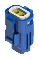 EDAC 560-002-000-410 Connector Housing, IP67, Blue, 1-1.3mm, E-Seal 560 Series, Receptacle, 2 Positions, 2.5 mm