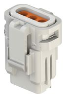 EDAC 560-003-000-211 Connector Housing, IP67, White, 1.3-1.7mm, E-Seal 560 Series, Receptacle, 3 Positions, 2.5 mm