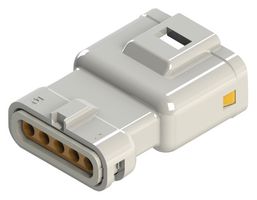 EDAC 560-005-000-111 Connector Housing, IP67, White, 1.3-1.7mm, E-Seal 560 Series, Plug, 5 Positions, 2.5 mm