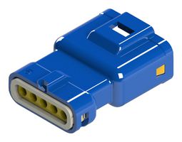EDAC 560-005-000-310 Connector Housing, IP67, Blue, 1-1.3mm, E-Seal 560 Series, Plug, 5 Positions, 2.5 mm