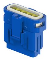EDAC 560-005-000-410 Connector Housing, IP67, Blue, 1-1.3mm, E-Seal 560 Series, Receptacle, 5 Positions, 2.5 mm