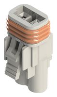 EDAC 572-002-000-200 Connector Housing, IP67, White, E-Seal 572 Series, Receptacle, 2 Positions, 5.8 mm