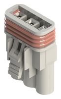 EDAC 572-003-000-200 Connector Housing, IP67, White, E-Seal 572 Series, Receptacle, 3 Positions, 5.8 mm