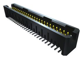 SAMTEC TFM-115-01-L-D-RE1-WT Pin Header, Board-to-Board, Wire-to-Board, 1.27 mm, 2 Rows, 30 Contacts, Through Hole Right Angle