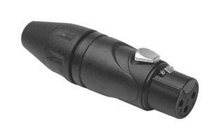 AMPHENOL AUDIO AXX3FB XLR Connector, 3 Contacts, Plug, Cable Mount, Silver Plated Contacts, Zinc Diecast Body