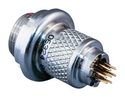 GLENAIR 804-005-07C12-37S Circular Connector, Mighty Mouse 804 Series, Jam Nut Receptacle, 37 Contacts, PCB Socket