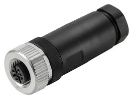 WEIDMULLER 9457250000 Sensor Connector, M12, Female, 5 Positions, Screw Socket, Cable Mount