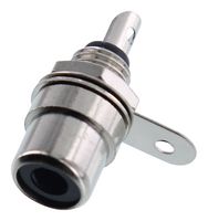 MULTICOMP SPC15392 RCA (Phono) Audio / Video Connector, Jack, Nickel Plated Contacts, Metal Body