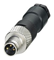 PHOENIX CONTACT 1681156 Sensor Connector, M8, Male, 3 Positions, Screw Pin, Straight Cable Mount