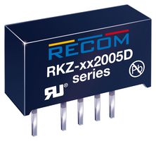 RECOM POWER RKZ-052005D/HP Isolated Through Hole DC/DC Converter, SIP, 2 W, 2 Output, 20 V