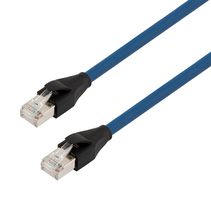 L-COM TRD795BLU-2M Ethernet Cable, Cat7, RJ45 Plug to RJ45 Plug, FTP (Foiled Twisted Pair), Blue, 2 m, 6.6 ft