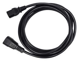 MULTICOMP PRO MC-174-DC Mains Power Cord, IEC 320 C14 to IEC 320 C13, 2.5 m, 10 A, 250 V, Black