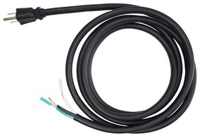 MULTICOMP PRO MC-421-DC Mains Power Cord, NEMA 5-15P to Free End, 2.743 m, 15 A, 125 VAC, Black