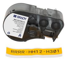 BRADY M4C-375-7641-YL Wire Marker, Heat Shrinkable Sleeve, Blank (No Legend), PO (Polyolefin), Yellow, 9.525mm x 1.68m