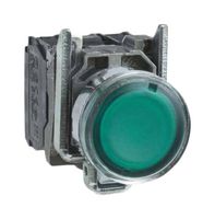 SCHNEIDER ELECTRIC XB4BW13G5 Industrial Pushbutton Switch, Harmony XB4 Series, 22.5 mm, SPST-NO, SPST-NC, Momentary