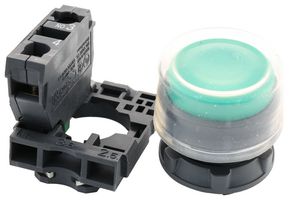SCHNEIDER ELECTRIC XB5AA51 Industrial Pushbutton Switch, Harmony XB5 Series, 22 mm, SPST-NO, Momentary, Flush, Yellow