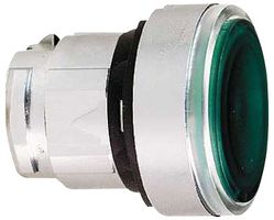 SCHNEIDER ELECTRIC ZB4BA38 Switch Cap, Green, Round Flush, Schneider Harmony XB4 Series Illuminated Pushbutton Switches, Green