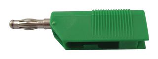MULTICOMP 25.403.4 Banana Test Connector, 4mm, Stackable, Plug, Cable Mount, 30 A, 30 V, Nickel Plated Contacts, Green