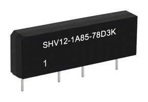 STANDEXMEDER SHV12-1A85-78L4K Reed Relay, SPST-NO, 12 VDC, SHV Series, Through Hole, 500 ohm, 1 A