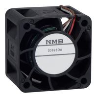 NMB TECHNOLOGIES 03828DA-12Q- AL-00 DC Axial Fan, 12 V, Square, 38 mm, 28 mm, Ball Bearing, 19.4 CFM