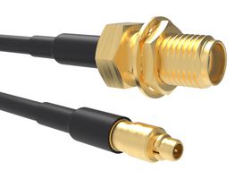 AMPHENOL RF 095-902-529-016 RF / Coaxial Cable Assembly, 16 ", 406.4 mm, RG316, SMA Bulkhead Jack, MMCX Plug, 50 ohm