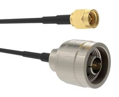 AMPHENOL RF 095-902-531-016 RF / Coaxial Cable Assembly, 16 ", 406.4 mm, RG316, SMA Plug, N Type Plug, 50 ohm
