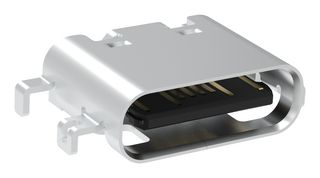 AMPHENOL COMMUNICATIONS SOLUTIONS GSB1C4621DS1HR USB Connector, Mid Mount, 1Row, USB Type C, USB 2.0, Receptacle, 16 Positions, Surface Mount