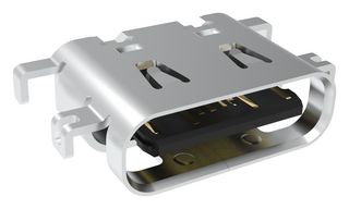 AMPHENOL COMMUNICATIONS SOLUTIONS GSB1C4621DS2HR USB Connector, Mid Mount, 1Row, USB Type C, USB 2.0, Receptacle, 16 Positions, Surface Mount