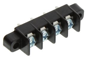 MOLEX 38700-6104 PCB Mount Barrier Terminal Block, Barrier, 8.26 mm, 1 Row, 4 Positions, 22 AWG, 14 AWG, 15 A