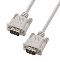 L-COM CS2N9MM-2.5 Computer Cable, D Sub 9 Position Plug, D Sub 9 Position Plug, 2.5 ft, 762 mm, Light Gray