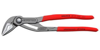 KNIPEX 87 51 250 SBA Water Pump Pliers, Push Button, 37mm Jaw Opening, 250mm Length, Cobra ES Series