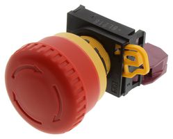 APEM A02ESI3B101IX0 Emergency Stop Switch, SPST-NC, On-Off, Screw, 10 A, 24 V