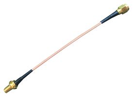 MULTICOMP PRO MC001057 RF / Coaxial Cable Assembly, RG316, 6 ", 152 mm, RG316, SMA Right Angle Plug, SMA Bulkhead Jack