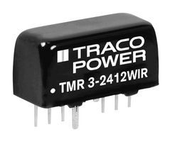 TRACO POWER TMR 3-7212WIR Isolated Through Hole DC/DC Converter, ITE & Railway, SIP, 4:1, 3 W, 1 Output, 12 V