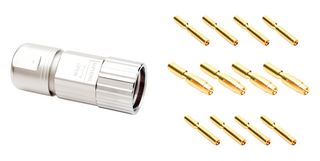 AMPHENOL SINE/TUCHEL MB7CKN0800-S2-KIT Sensor Connector, 30A/630V Power, MotionGrade M23 Elite Series, M23, Female, 8 Positions