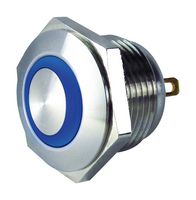 MULTICOMP PRO MC010890 Vandal Resistant Switch, 16 mm, SPST-NO, Maintained, Round Raised, Natural