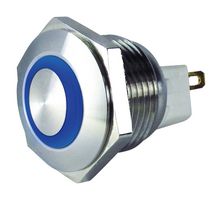 MULTICOMP PRO MC010905 Vandal Resistant Switch, 16 mm, SPST-NO, Momentary, Round Raised, Natural