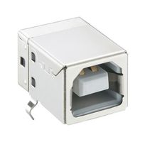 LUMBERG 2411 06 USB Connector, USB Type B, USB 2.0, Receptacle, 4 Positions, Through Hole Mount, Right Angle