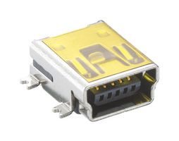 LUMBERG 2486 04 VP3 USB Connector, Mini USB Type B, USB 2.0, Receptacle, 5 Positions, Surface Mount, Right Angle