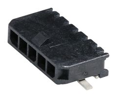 MOLEX 43650-0513 Pin Header, Power, Wire-to-Board, 3 mm, 1 Rows, 5 Contacts, Surface Mount Right Angle