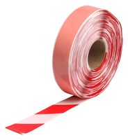 BRADY 170070 Tape, Stripes, Floor Marking, Acrylic Adhesive, Red, White, 50 mil (1.27 mm), 100 ft, 30.48 m