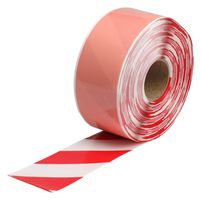 BRADY 170074 Tape, Stripes, Floor Marking, Acrylic Adhesive, Red, White, 50 mil (1.27 mm), 100 ft, 30.48 m