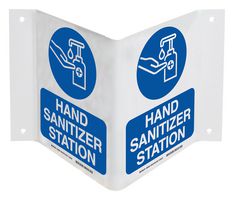 BRADY 170657 Safety Sign, Coronavirus General Safety Information, Hand Sanitizer Station, PE (Polyethylene)