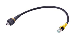 HARTING 33483447806050 Ethernet Cable, Cat6a, IX Type A Plug to RJ45 Plug, Black, 5 m, 16.4 "