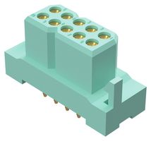 POSITRONIC DF10F30/AA Rectangular Power Connector, 10 Contacts, DF Series, PCB Mount, Through Hole Straight, Receptacle