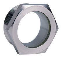 DWYER SFI-500SS-1 Pneumatic Fitting, Sight Window, 1" MNPT, 125 psi, 24 mm, Stainless Steel, 500 Series