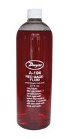 DWYER A-104 Red Gauge Fluid, Oiler, 32 fl.oz, Plastic Bottle with Screw Cap