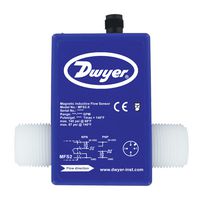 DWYER MFS2-3 MAGNETIC INDUCTIVE FLOW SENSOR,RANGE .66 TO 13.2 GPM 2.5 TO 50 LPM,34 MALE NPT ROHS COMPLIANT: YES